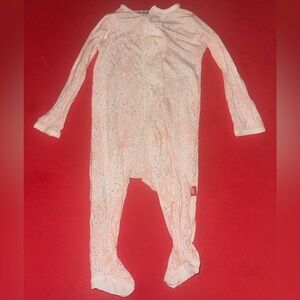 Magnetic Me Peach Patterned Kids Footie